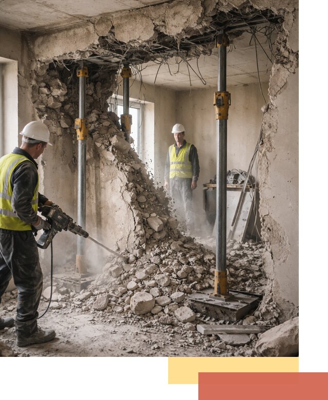 Снос несущих стен в Минеральных Водах с гарантией безопасности и качества