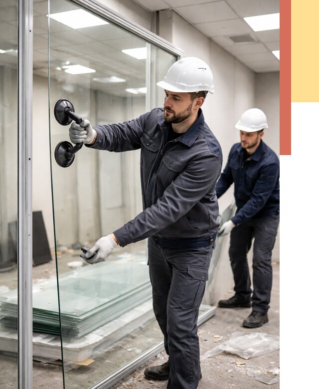 Демонтаж стеклянных перегородок в Минеральных Водах от 3315 руб. — быстро и недорого | ОТДЕЛОЧНИК-Мнр