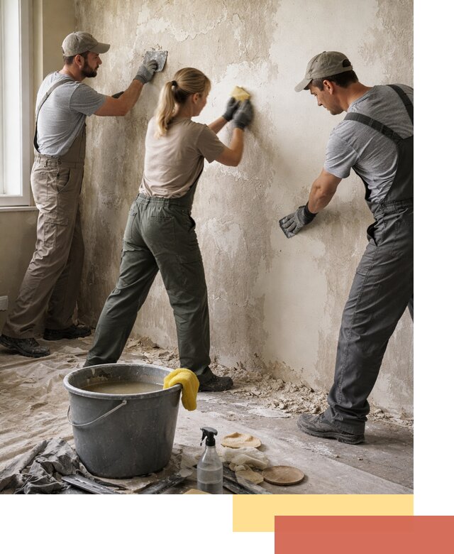 Очистка стен от клея и грунтовки в Минеральных Водах качественно и быстро