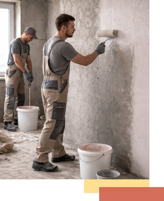 Нанесение бетоноконтакта на стены в Минеральных Водах для последующей отделки