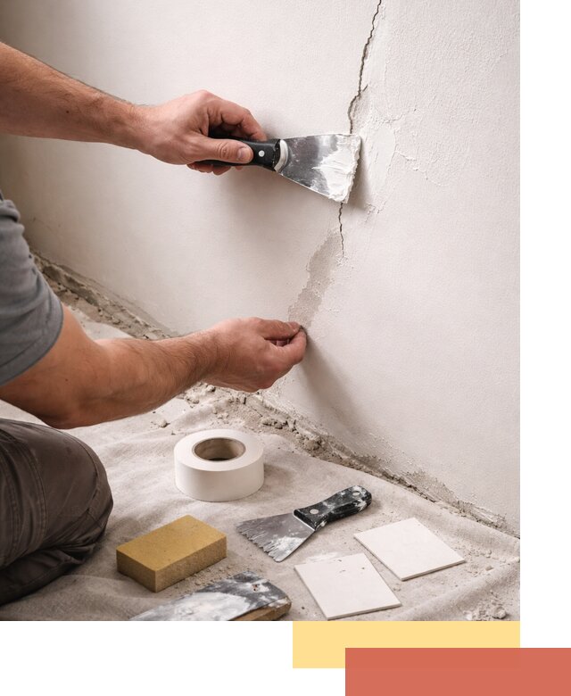 Заделка трещин и сколов в стенах и потолках в Минеральных Водах