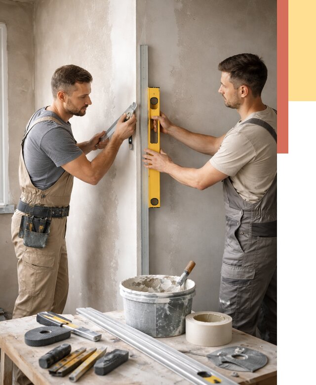 Выведение углов стен в Минеральных Водах от 1916 руб. быстро и недорого | ОТДЕЛОЧНИК-Мнр