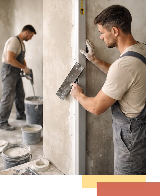 Выведение углов стен в Минеральных Водах: монтаж и оштукатуривание