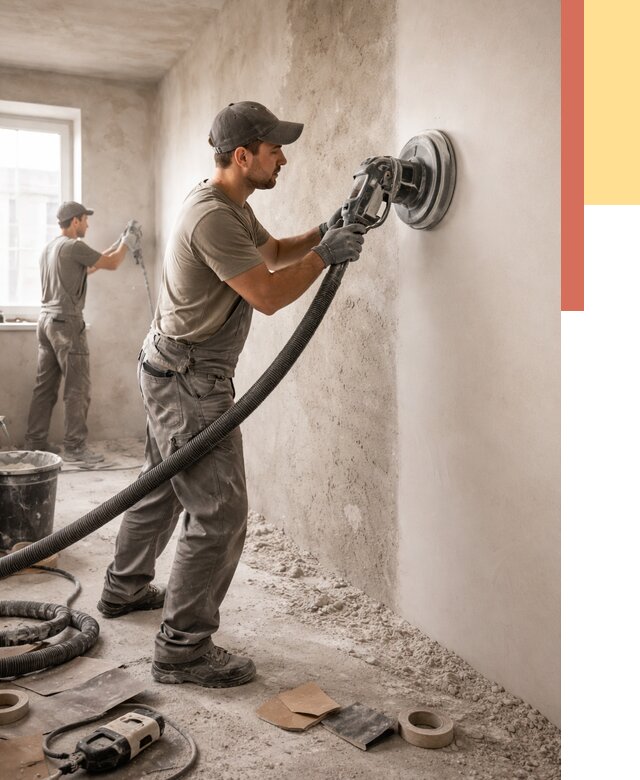 Шлифовка стен в Минеральных Водах от 1243 руб/м2 — быстро и недорого | ОТДЕЛОЧНИК-Мнр