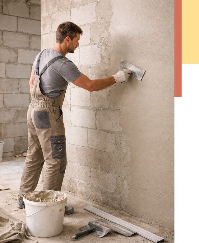 Штукатурка стен из газобетона в Минеральных Водах от 2175 руб./м2 — быстро и недорого | ОТДЕЛОЧНИК-Мнр