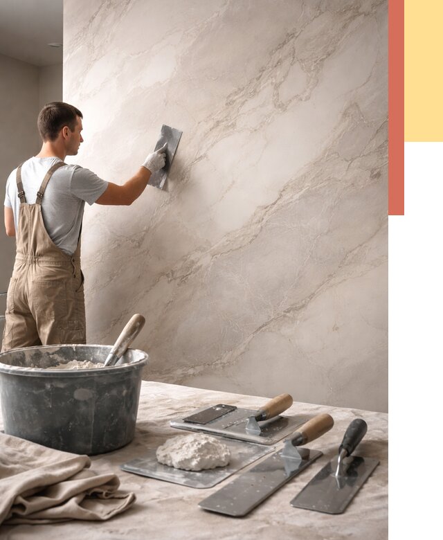 Декоративная штукатурка под мрамор в Минеральных Водах от 2900 руб./м² — быстро и недорого | ОТДЕЛОЧНИК-Мнр