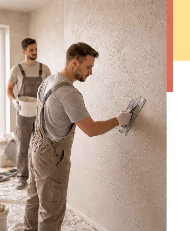 Фактурная штукатурка стен в Минеральных Водах от 4350 руб./м² — заказать под ключ | ОТДЕЛОЧНИК-Мнр