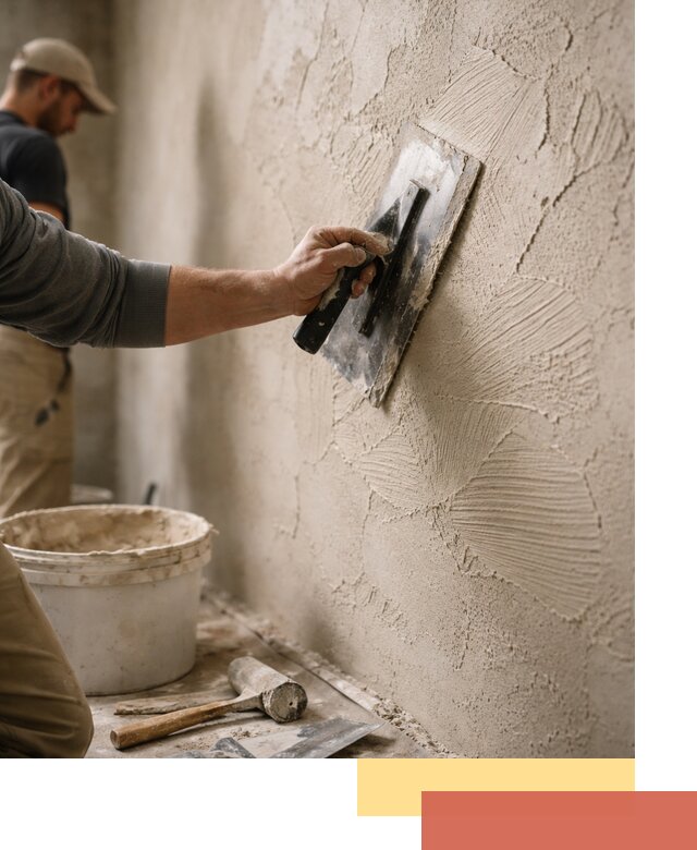 Фактурная штукатурка стен в Минеральных Водах — монтаж, отделка, реставрация