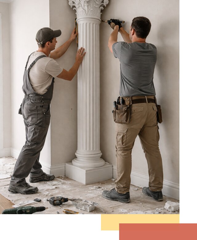 Установка декоративных колонн в Минеральных Водах под ключ