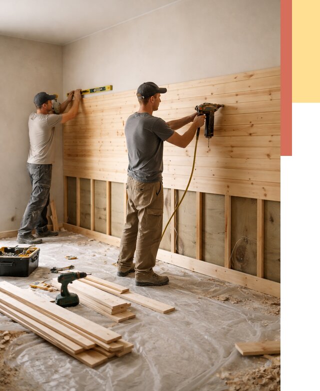 Монтаж деревянной вагонки на стены в Минеральных Водах от 7769 руб. | Услуги монтажа вагонки | ОТДЕЛОЧНИК-Мнр