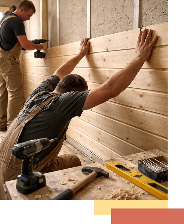 Монтаж деревянной вагонки на стены в Минеральных Водах быстро и качественно