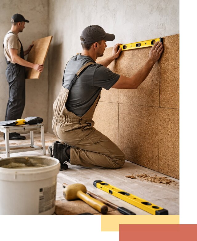 Монтаж пробковых панелей на стены в Минеральных Водах быстро и качественно