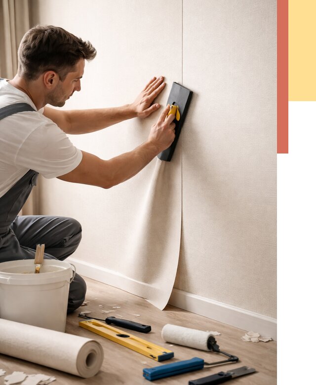 Поклейка виниловых обоев в Минеральных Водах от 4661 руб. | Быстро и недорого — ОТДЕЛОЧНИК-Мнр