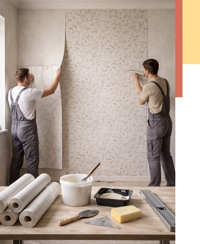 Поклейка обоев с подбором рисунка в Минеральных Водах от 3625 руб. | ОТДЕЛОЧНИК-Мнр - быстро и недорого