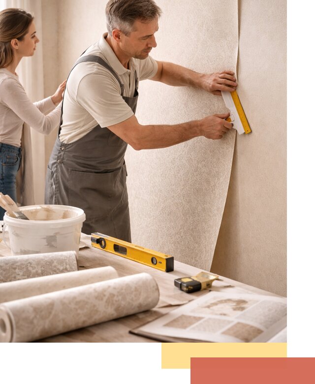 Поклейка обоев с подбором рисунка в Минеральных Водах