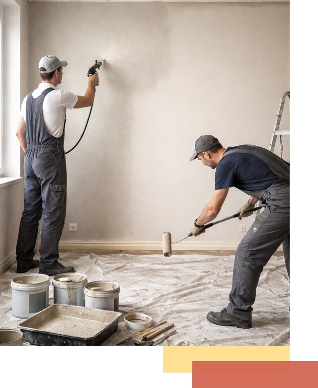 Покраска стен моющейся краской и защита поверхностей в Минеральных Водах