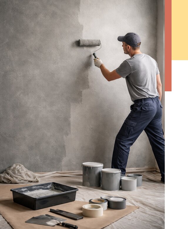 Покраска стен под бетон в Минеральных Водах от 673 руб. за м2 — быстро и недорого | ОТДЕЛОЧНИК-Мнр