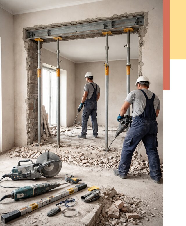 Прорезка проема в стене в Минеральных Водах от 4661 руб. — быстро и недорого | ОТДЕЛОЧНИК-Мнр