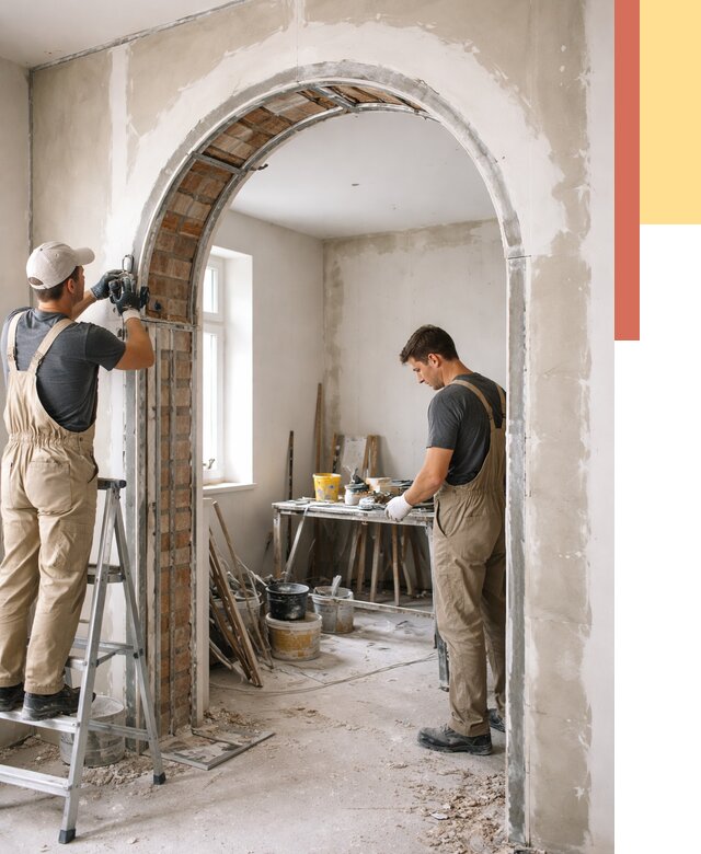 Устройство арочного проема в Минеральных Водах от 9840 руб. под ключ — быстро и недорого | ОТДЕЛОЧНИК-Мнр