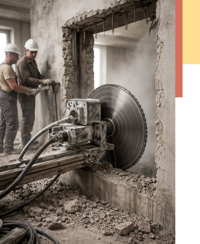 Алмазная резка проемов в Минеральных Водах от 4661 руб. быстро и недорого | ОТДЕЛОЧНИК-Мнр