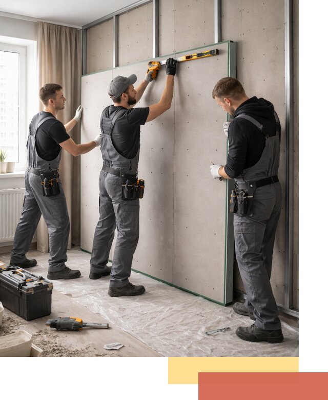 Шумоизоляция стен панелями ЗИПС в Минеральных Водах для жилых и коммерческих помещений