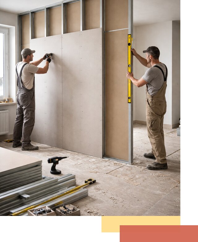 Зонирующая перегородка из гипсокартона под ключ в Минеральных Водах