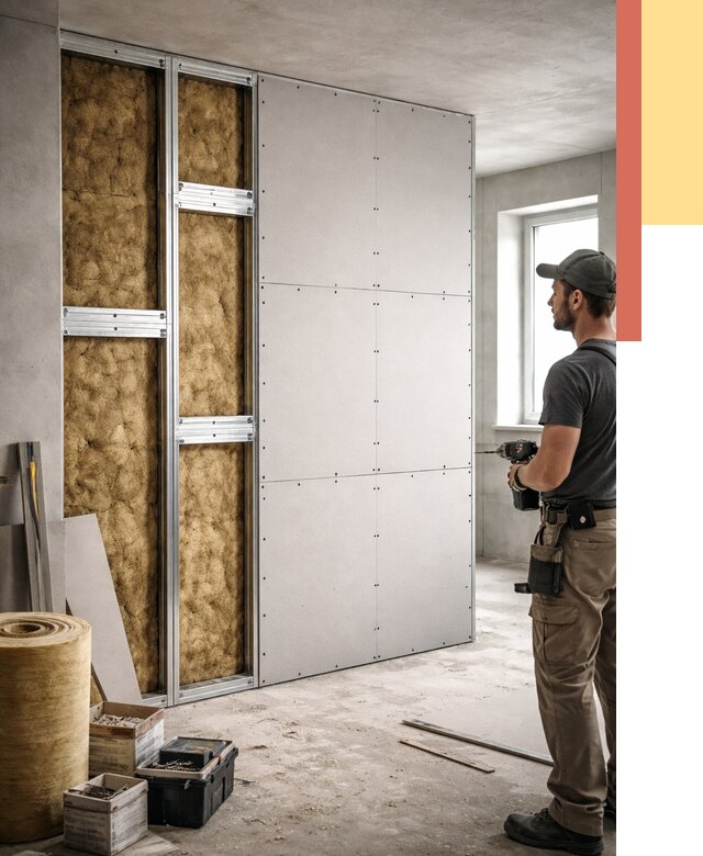 Усиленная перегородка под навеску в Минеральных Водах от 13258 руб. — монтаж под ключ | ОТДЕЛОЧНИК-Мнр