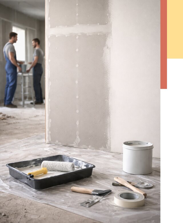 Покраска перегородок из гипсокартона в Минеральных Водах от 4661 руб. под ключ | ОТДЕЛОЧНИК-Мнр