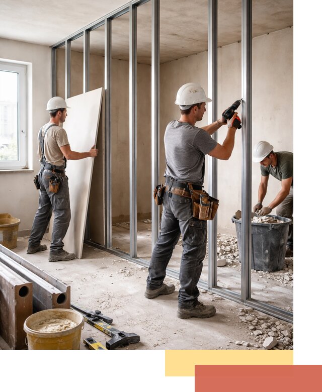 Перенос гипсокартонной перегородки в Минеральных Водах профессионально и быстро