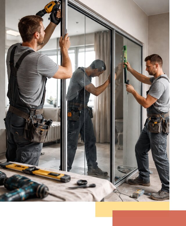 Каркасные стеклянные перегородки под ключ в Минеральных Водах