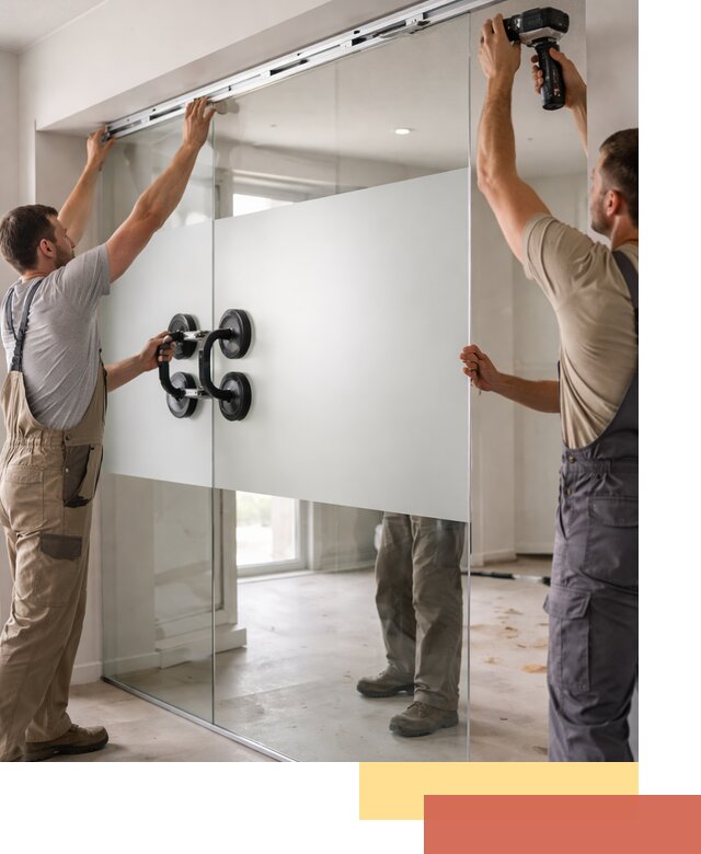 Матовые стеклянные перегородки под ключ в Минеральных Водах