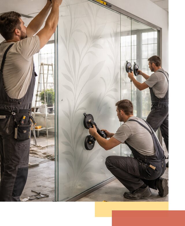 Стеклянные перегородки с рисунком на заказ в Минеральных Водах