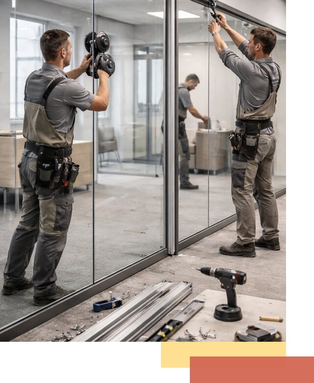 Стеклянные офисные перегородки под ключ в Минеральных Водах