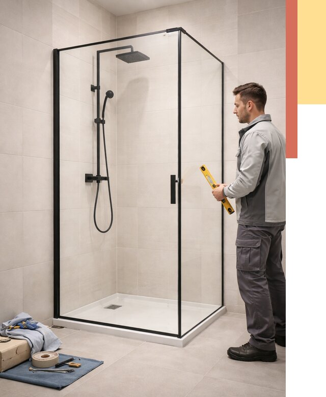 Стеклянные перегородки для душа в Минеральных Водах от 12948 руб. | Монтаж под ключ — ОТДЕЛОЧНИК-Мнр