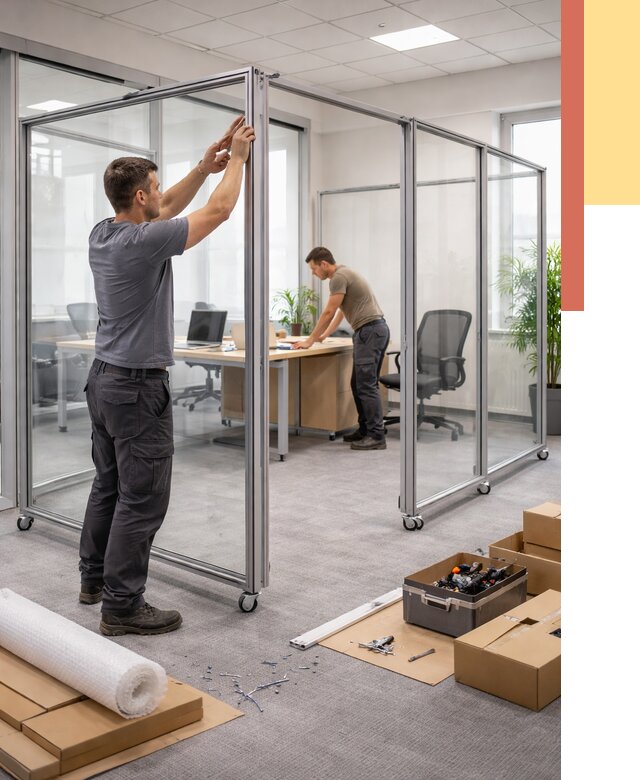 Мобильные офисные перегородки в Минеральных Водах от 12948 руб. — установка под ключ | ОТДЕЛОЧНИК-Мнр