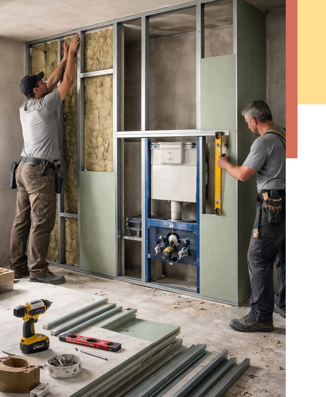 Установка сантехнических перегородок в Минеральных Водах от 8804 руб. | ОТДЕЛОЧНИК-Мнр