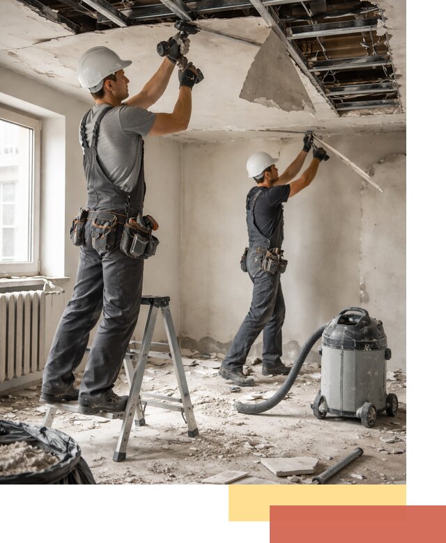 Демонтаж гипсокартонного потолка в Минеральных Водах быстро и аккуратно