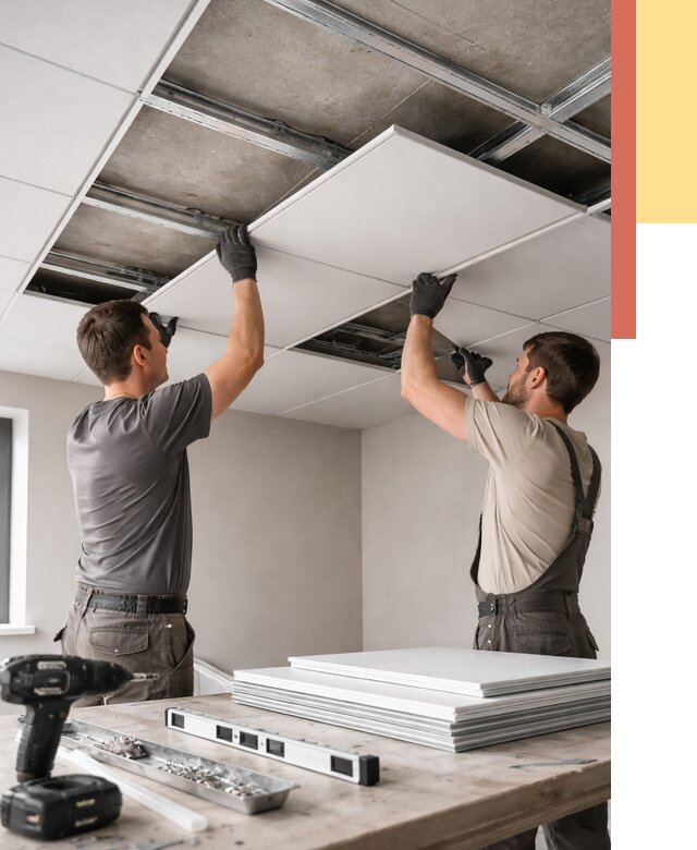 Монтаж кассетного потолка в Минеральных Водах от 4661 руб/м2 — установка и сборка | ОТДЕЛОЧНИК-Мнр