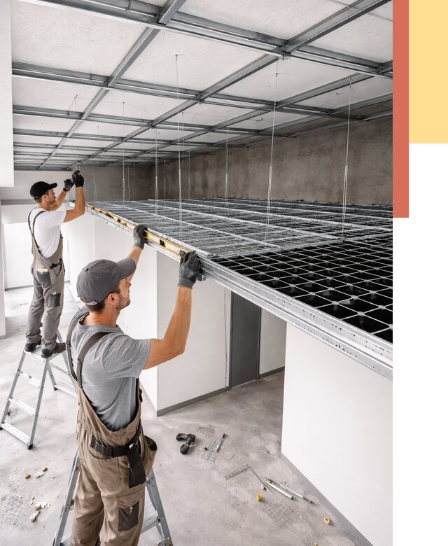 Монтаж потолка грильято в Минеральных Водах от 466 руб./м² — быстрая сборка под ключ | ОТДЕЛОЧНИК-Мнр