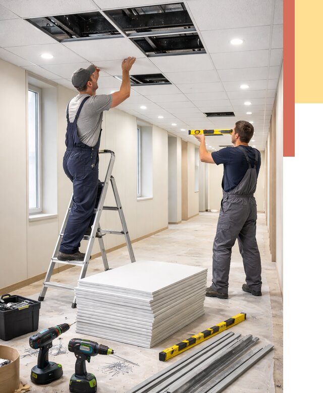 Ремонт потолка Армстронг в Минеральных Водах от 4661 руб. — быстро и недорого | ОТДЕЛОЧНИК-Мнр