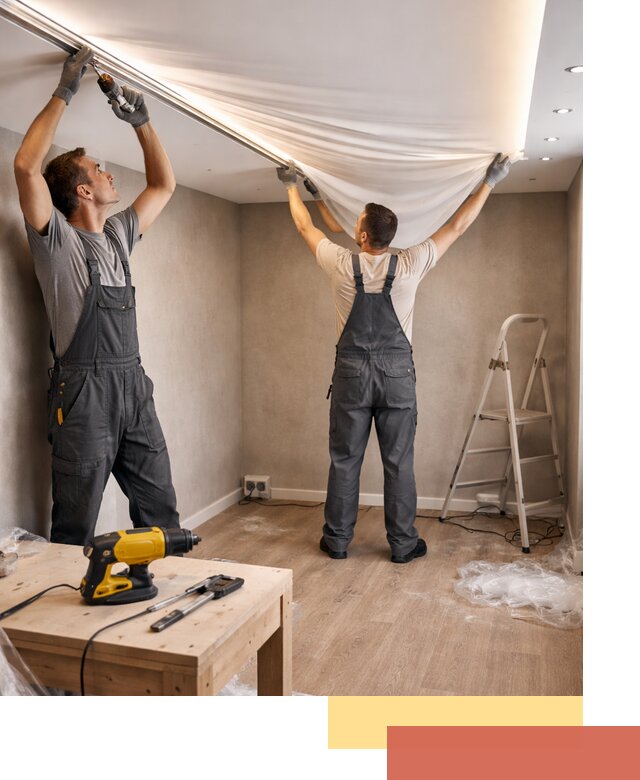 Монтаж натяжного потолка с подсветкой в Минеральных Водах цена и сроки