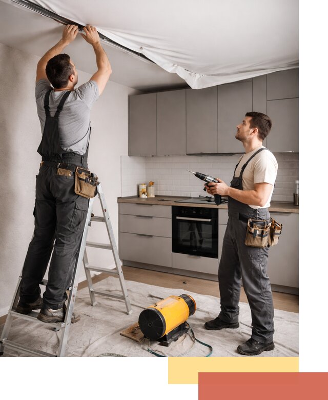 Монтаж натяжного потолка на кухне в Минеральных Водах