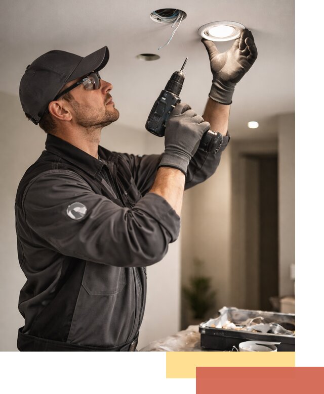 Установка точечных светильников в натяжной потолок в Минеральных Водах