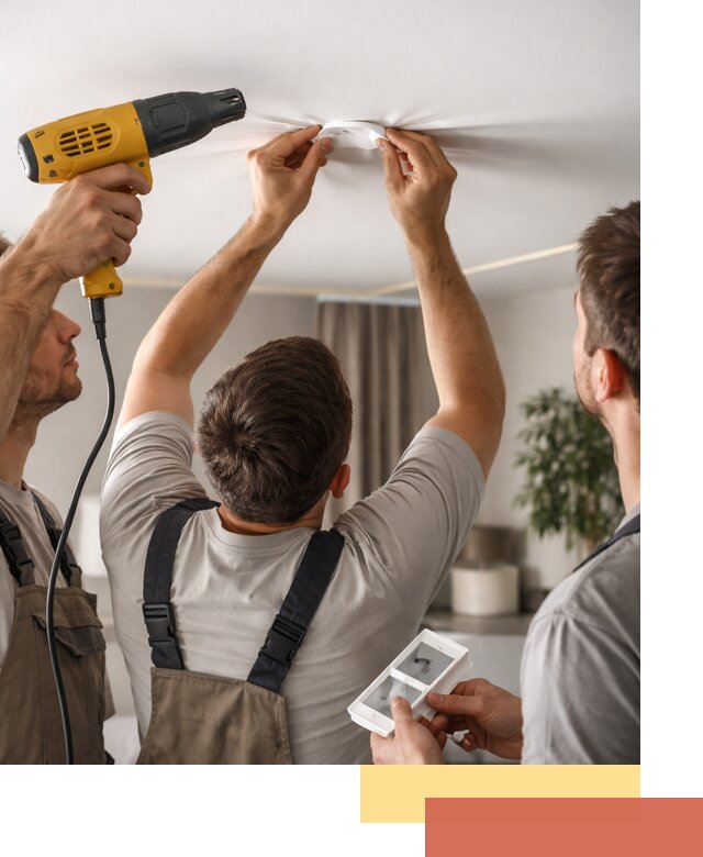 Ремонт прокола полотна натяжного потолка в Минеральных Водах