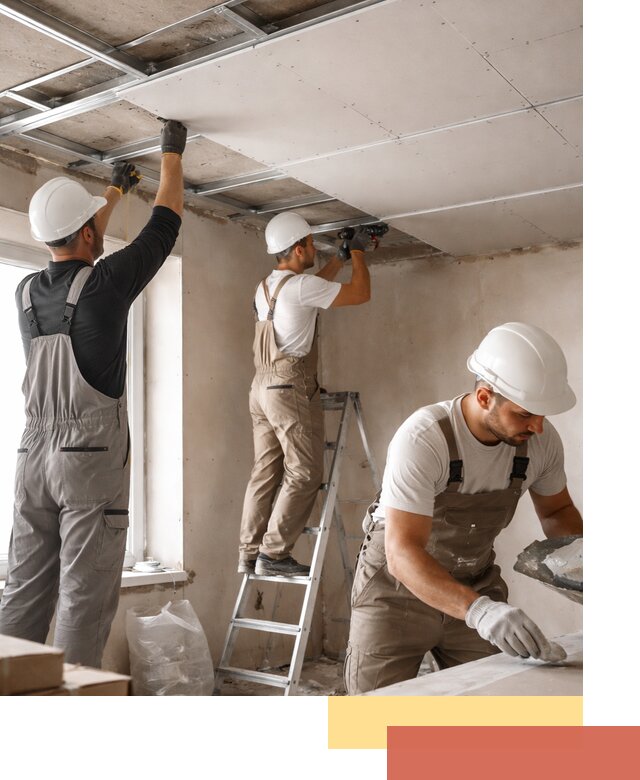 Одноуровневый потолок из гипсокартона в Минеральных Водах — монтаж и отделка