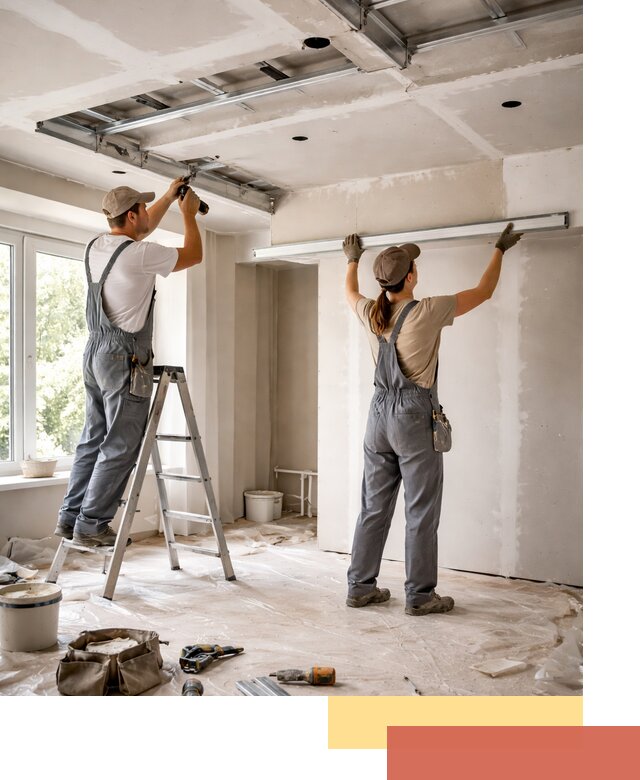 Монтаж многоуровневого потолка из гипсокартона в Минеральных Водах