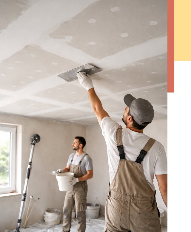 Шпаклевка потолка из гипсокартона в Минеральных Водах от 3315 руб./м2 — услуги под ключ | ОТДЕЛОЧНИК-Мнр