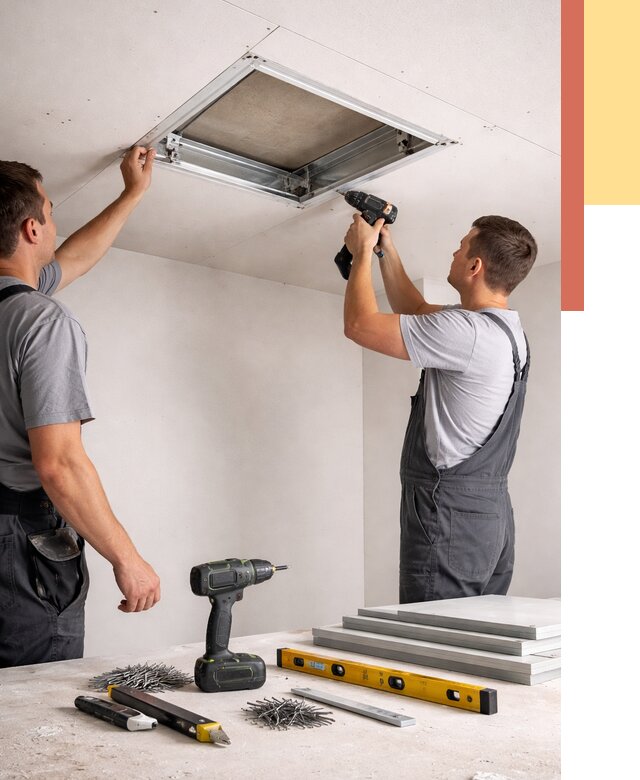 Установка люка в потолок ГКЛ в Минеральных Водах от 2590 руб. под ключ | ОТДЕЛОЧНИК-Мнр