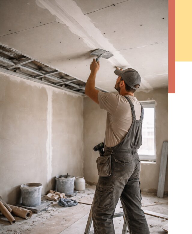 Ремонт потолка из гипсокартона в Минеральных Водах от 673 руб./м² — быстро и недорого | ОТДЕЛОЧНИК-Мнр