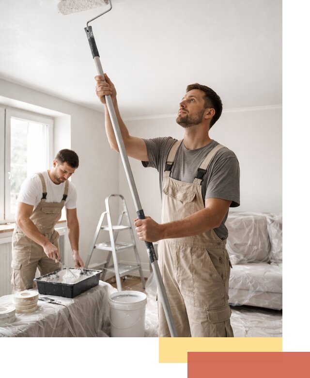 Покраска потолка водоэмульсионной краской в Минеральных Водах